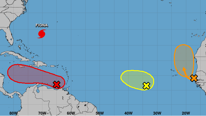 Atlantic disturbances 7am Sept 22